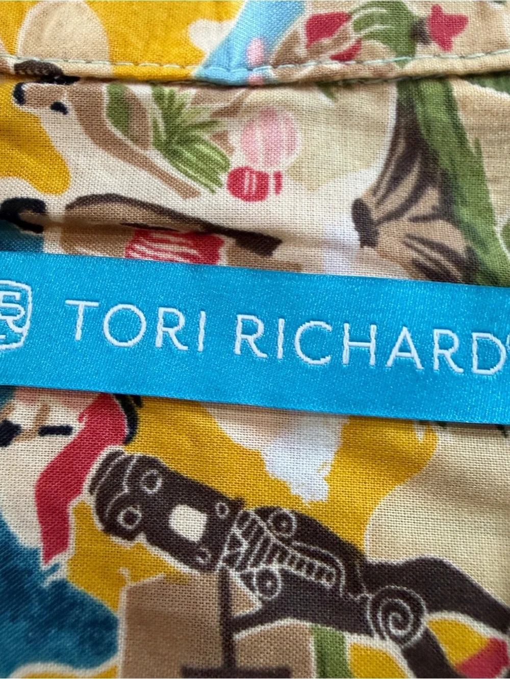 Tori Richard Kids Blue Multi Hawaiian Aloha Shirt Sz XXXS 0-1 (12M) NWT